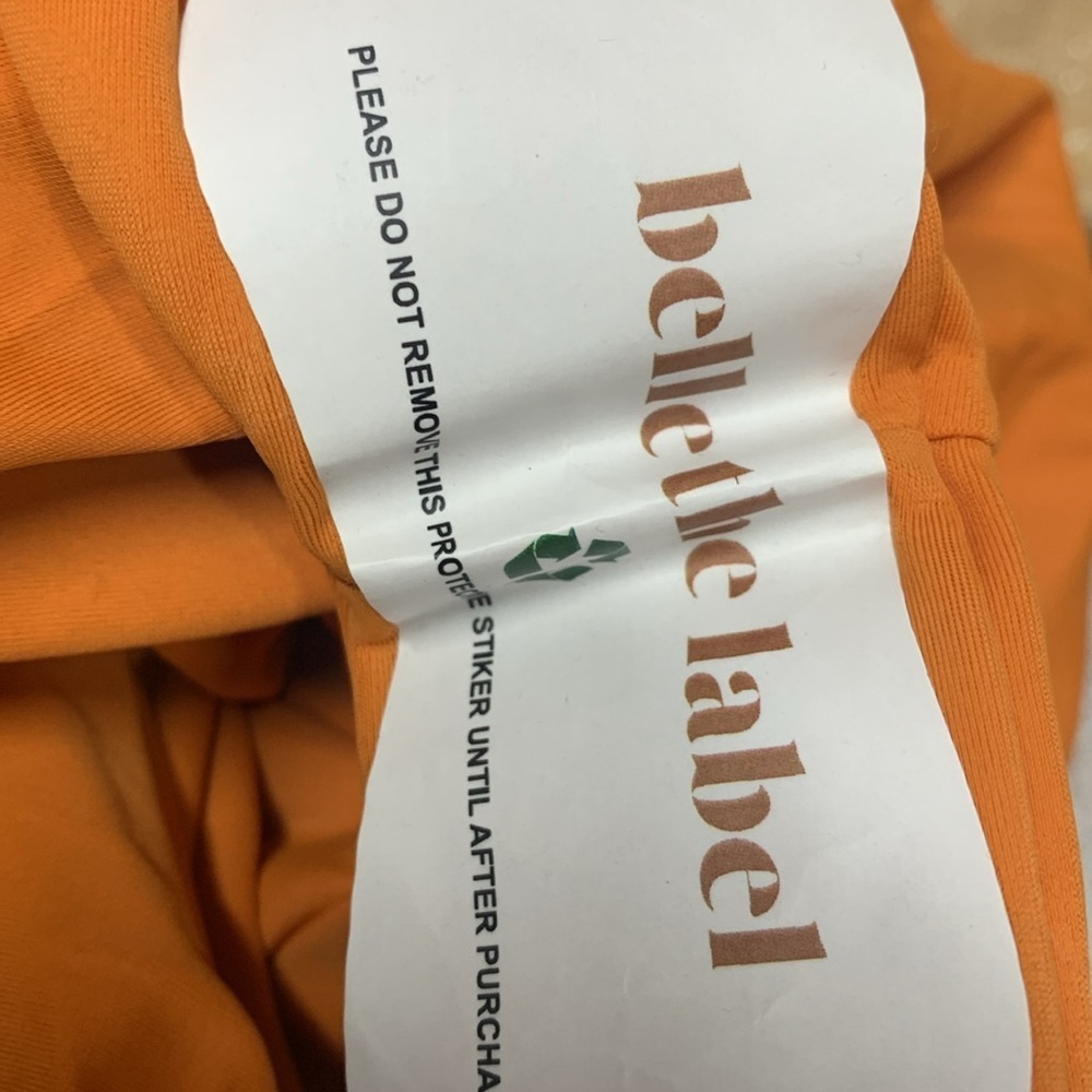 NWOT Belle the Label The Ruched Maillot One-Piece Swimsuit in Marmalade XS - Picture 8 of 10
